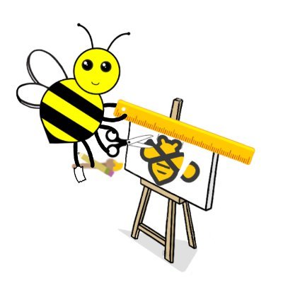A bee working on the Infinibee logo