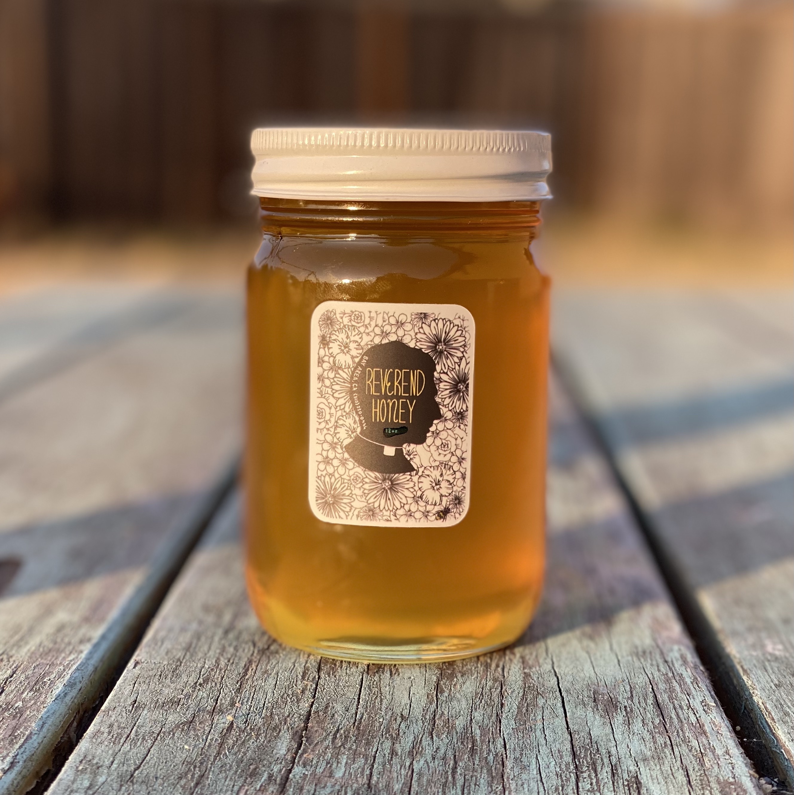 1lb Local Raw Honey in a Glass Jar