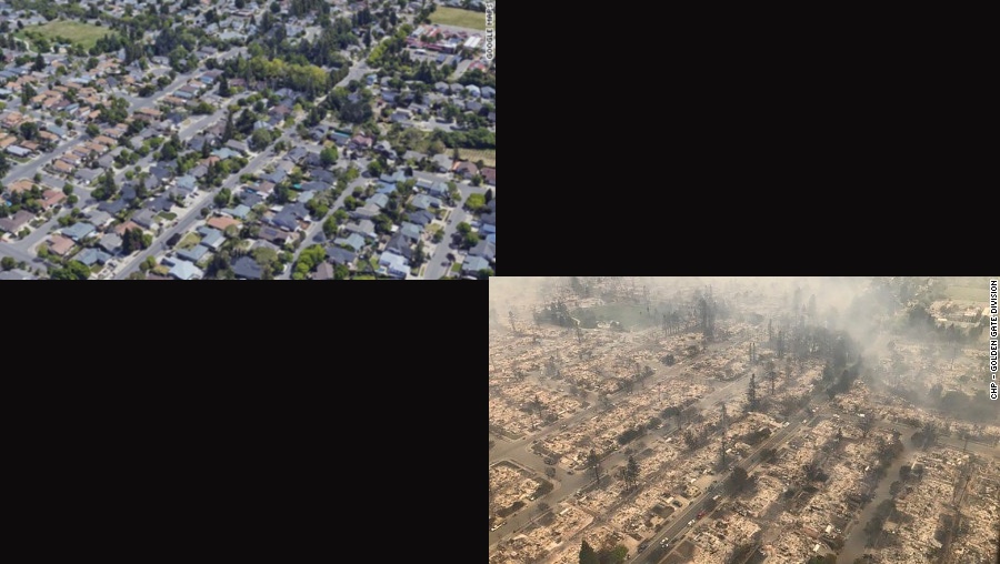 Wild Fires before and after