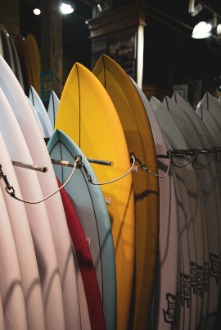 Rack of Surfboards