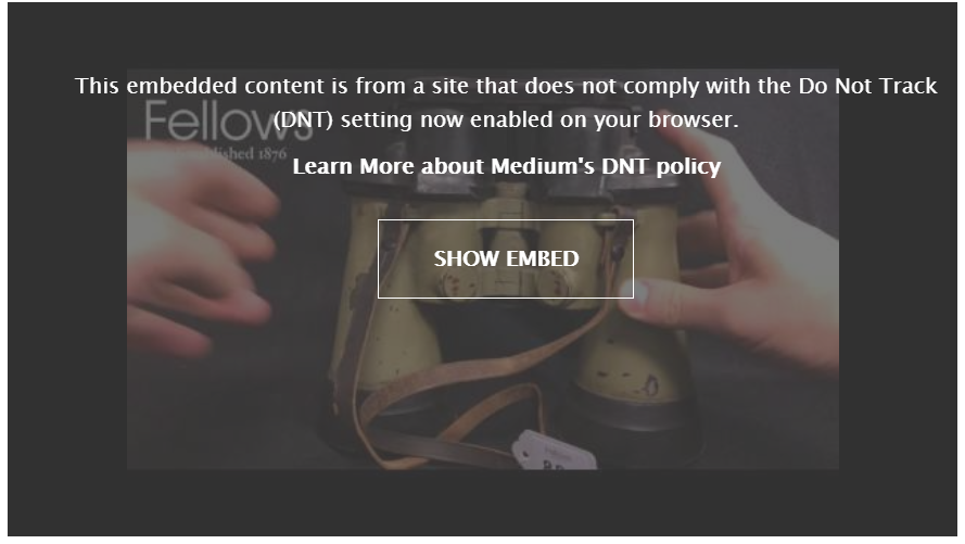 Screenshot of Medium.com's privacy embed