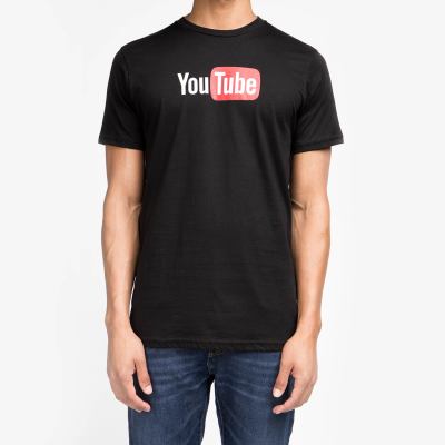 YouTube Men's Short Sleeve Hero Tee BLACK