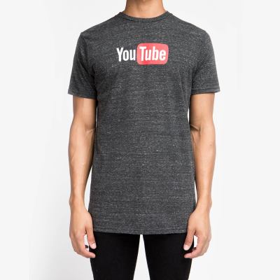 YouTube Men's Short Sleeve Hero Tee CHARCOAL 