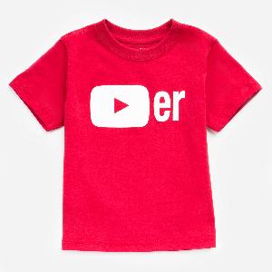 YouTube Toddler Short Sleeve RED