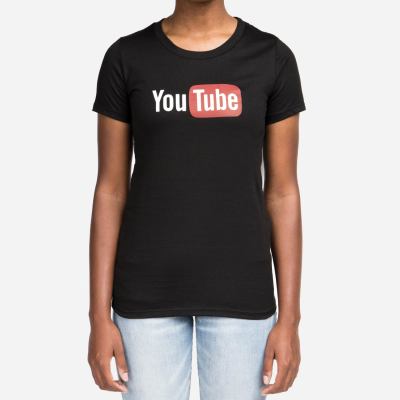 Women's YouTube Short Sleeve Hero Tee BLACK