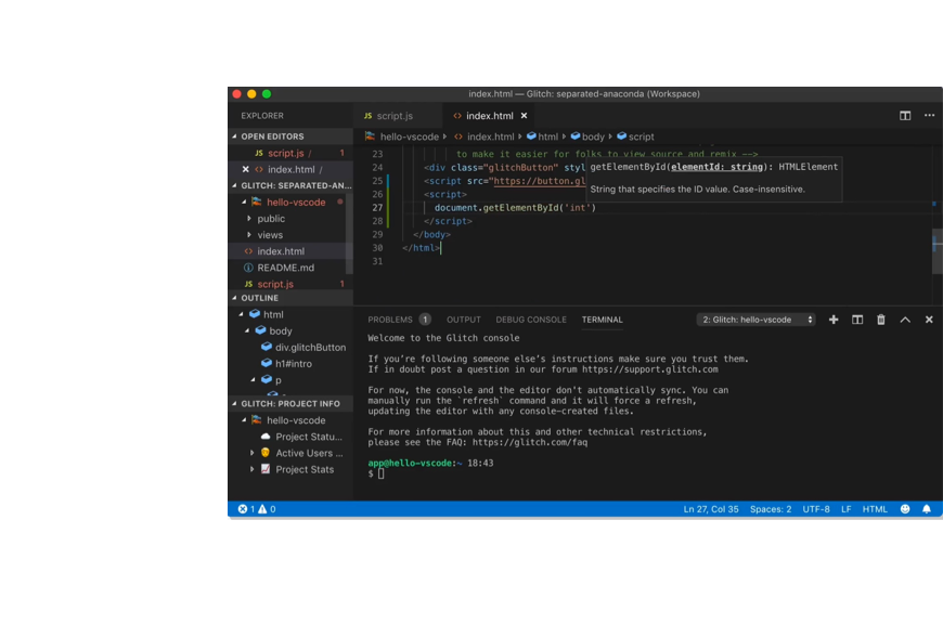 VS Code Editor Screenshot