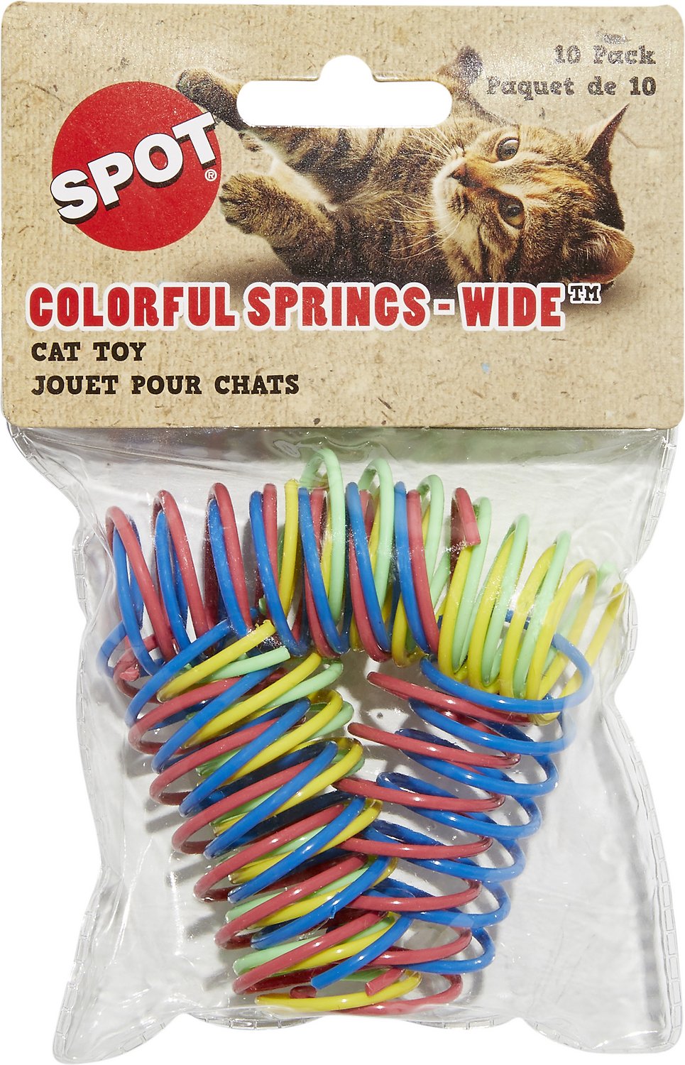 Bag of colorful plastic springs