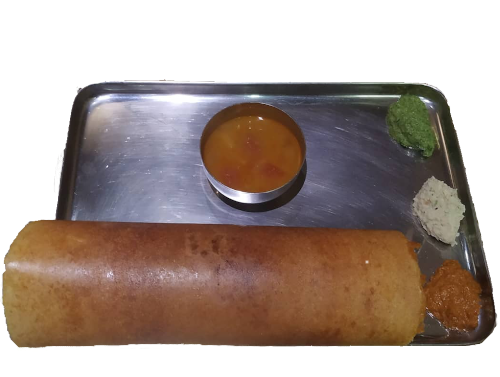A dosa from Carnatic Cafe on a plate