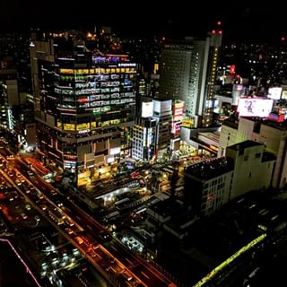The nighttime city scape of Tokyo