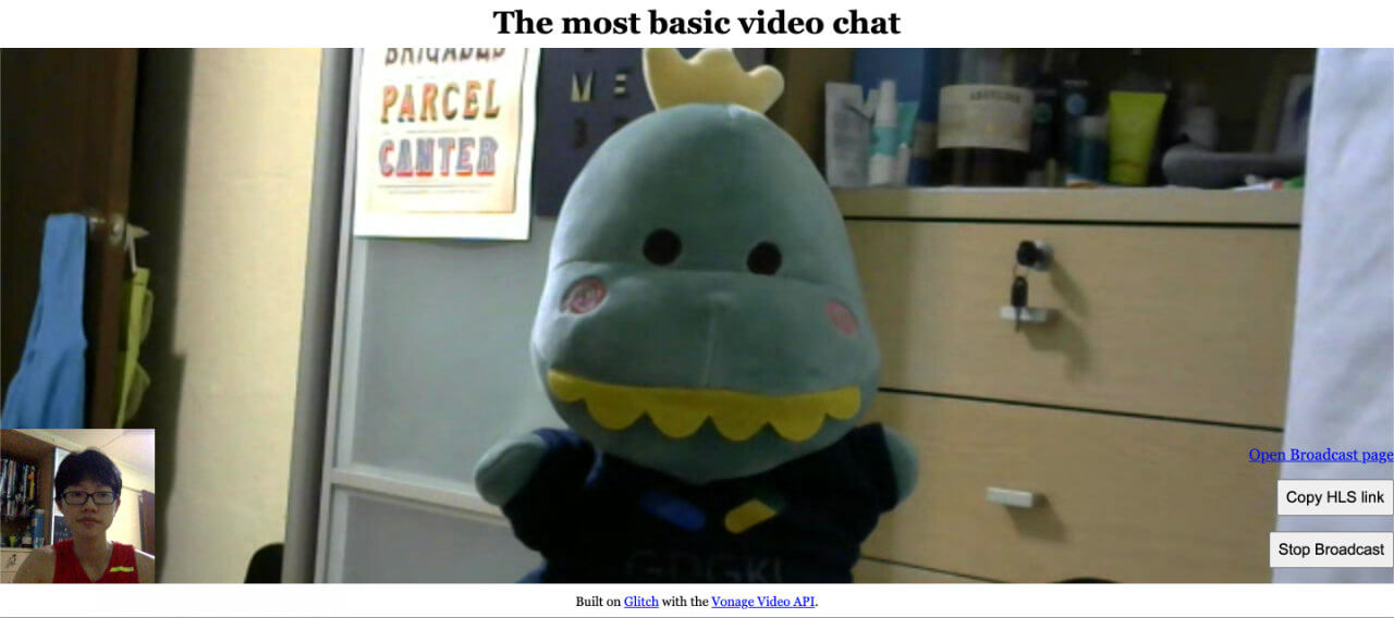 Video chat page