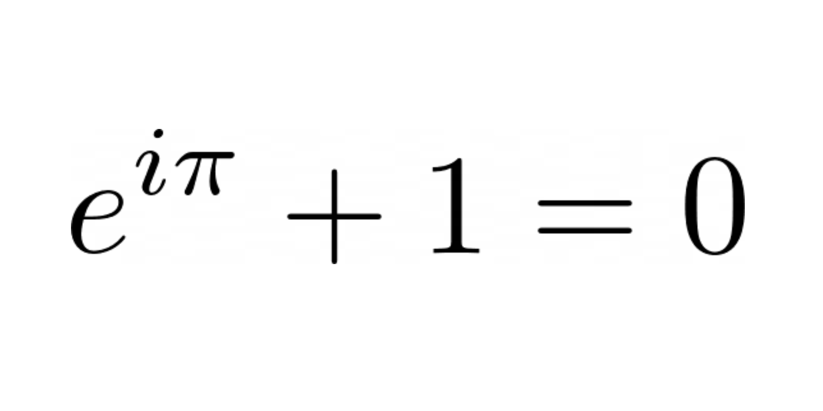 Euler's Identity e to the power i times pi, plus one, equals zero