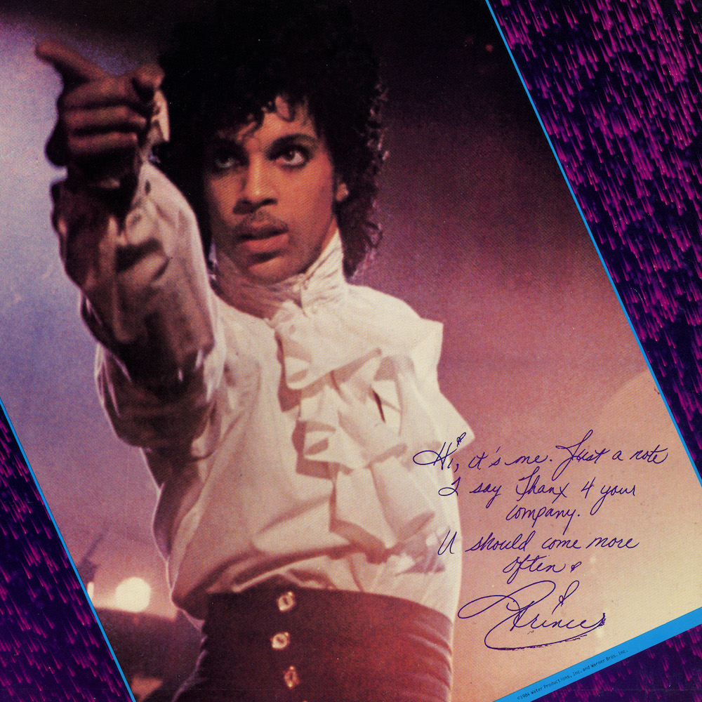 Prince's greeting from the tour book for the Purple Rain tour